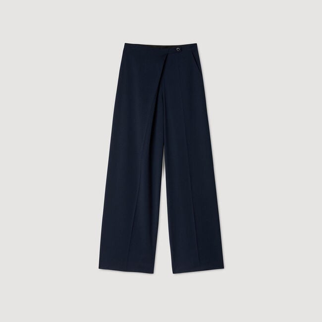 Pantaloni dritti asimmetrici
