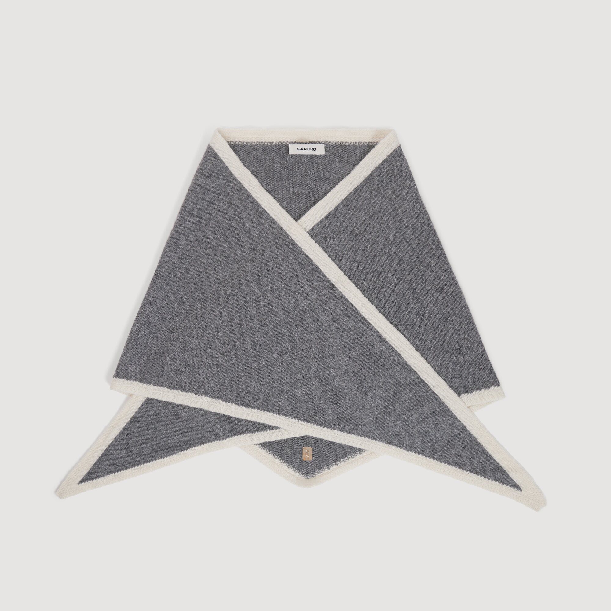 Foulard triangolo bicolore in lana - Donna | Sandro