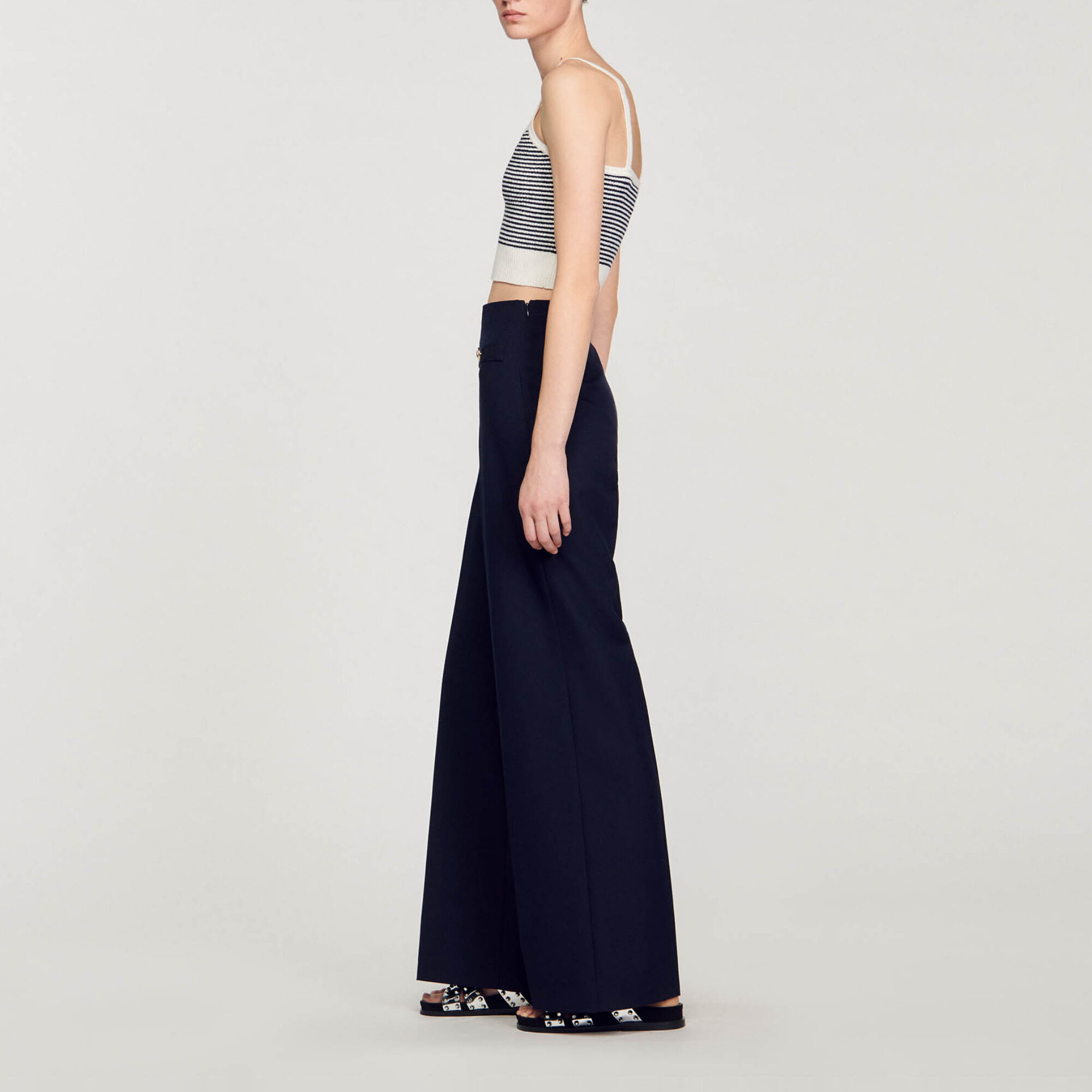 Top in maglia a righe