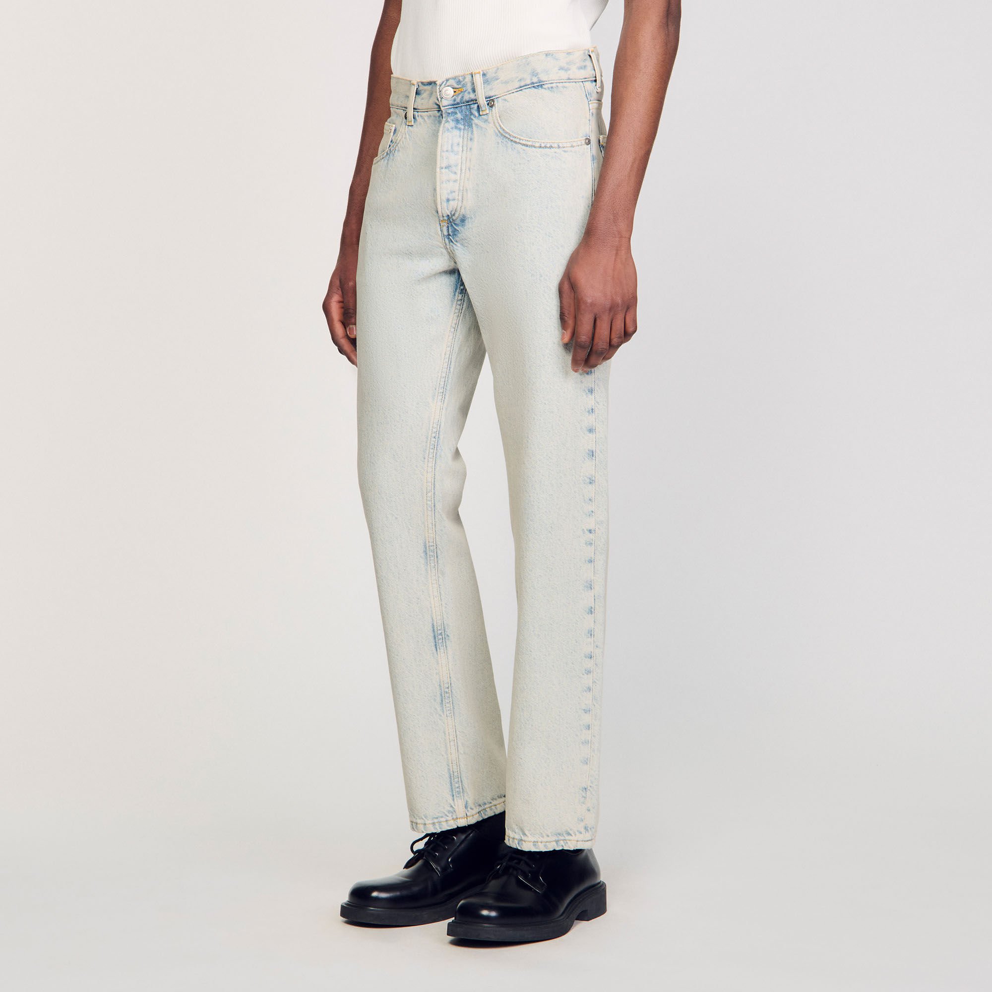 Jeans regular délavé