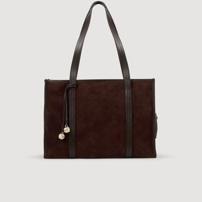 Shopping bag in morbido scamosciato