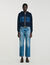 Felpa in maglia e denim
