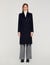 Cappotto lungo con revers satinati