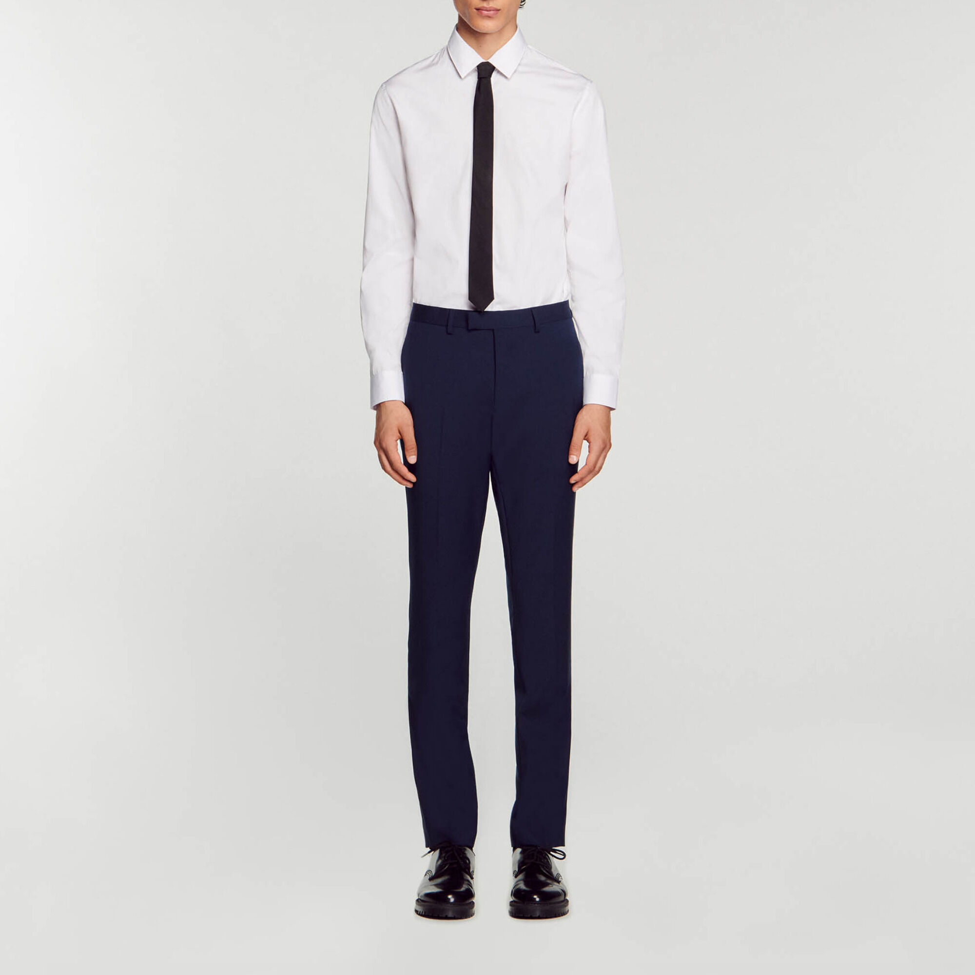 Pantaloni da abito in lana vergine