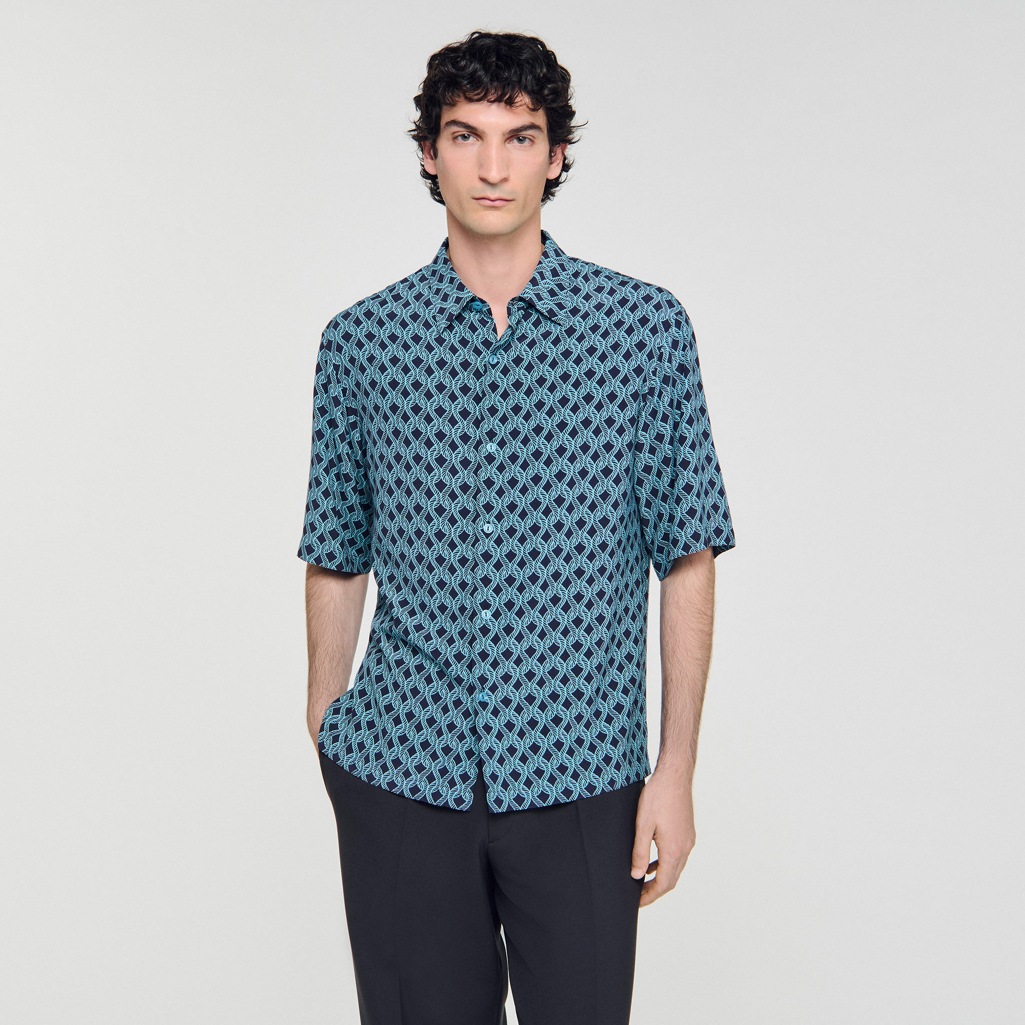 Camicia con stampa a corda