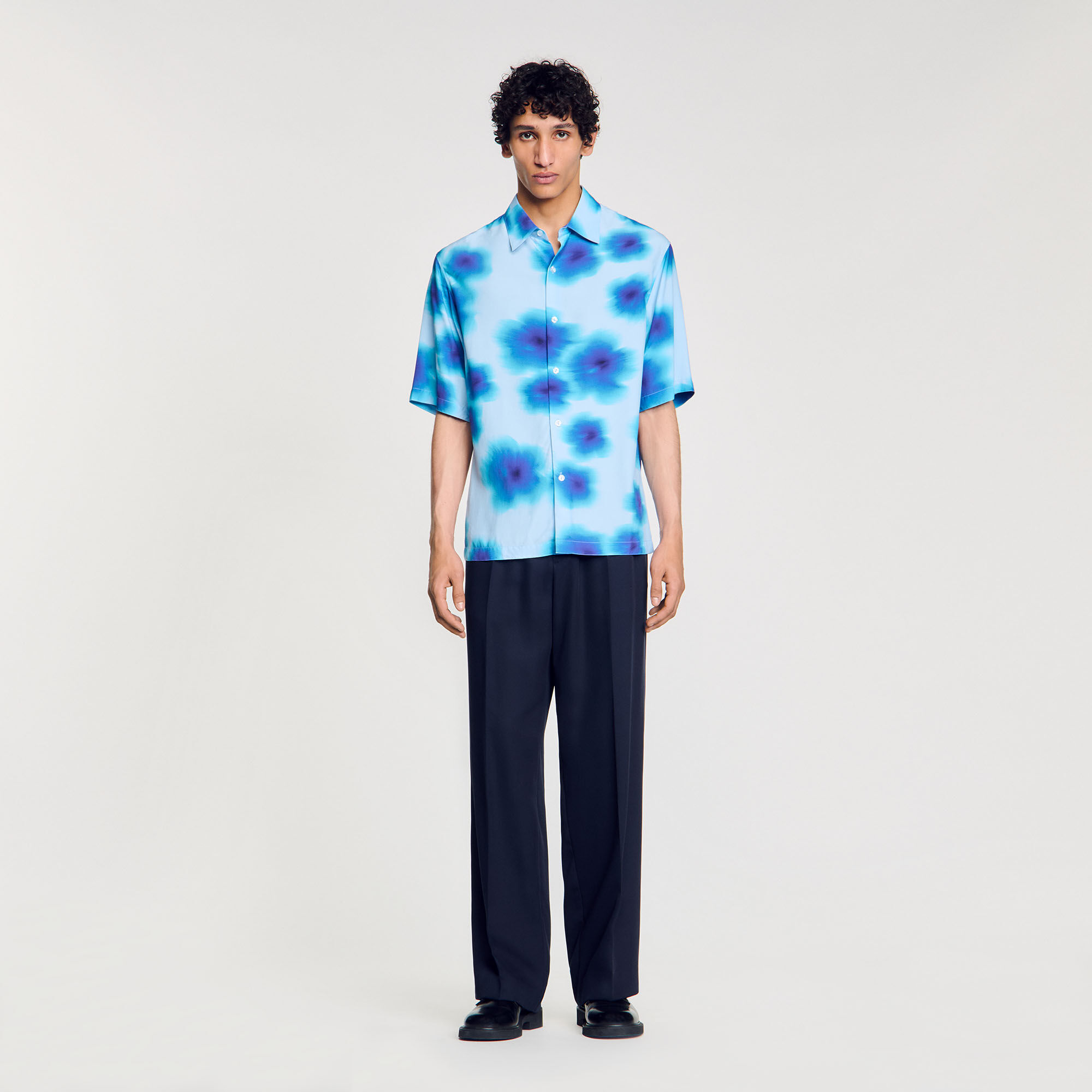 Camicia con stampa a fiori