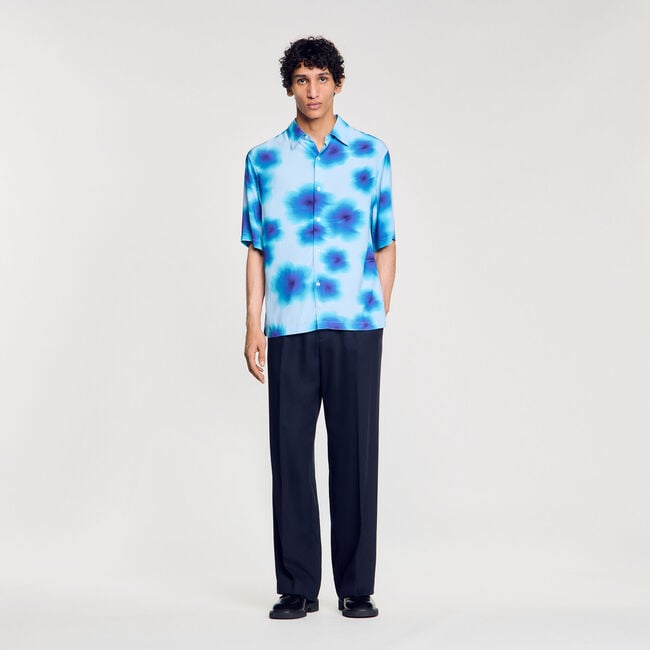 Camicia con stampa a fiori