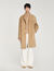 Cappotto lungo in pelle con cintura