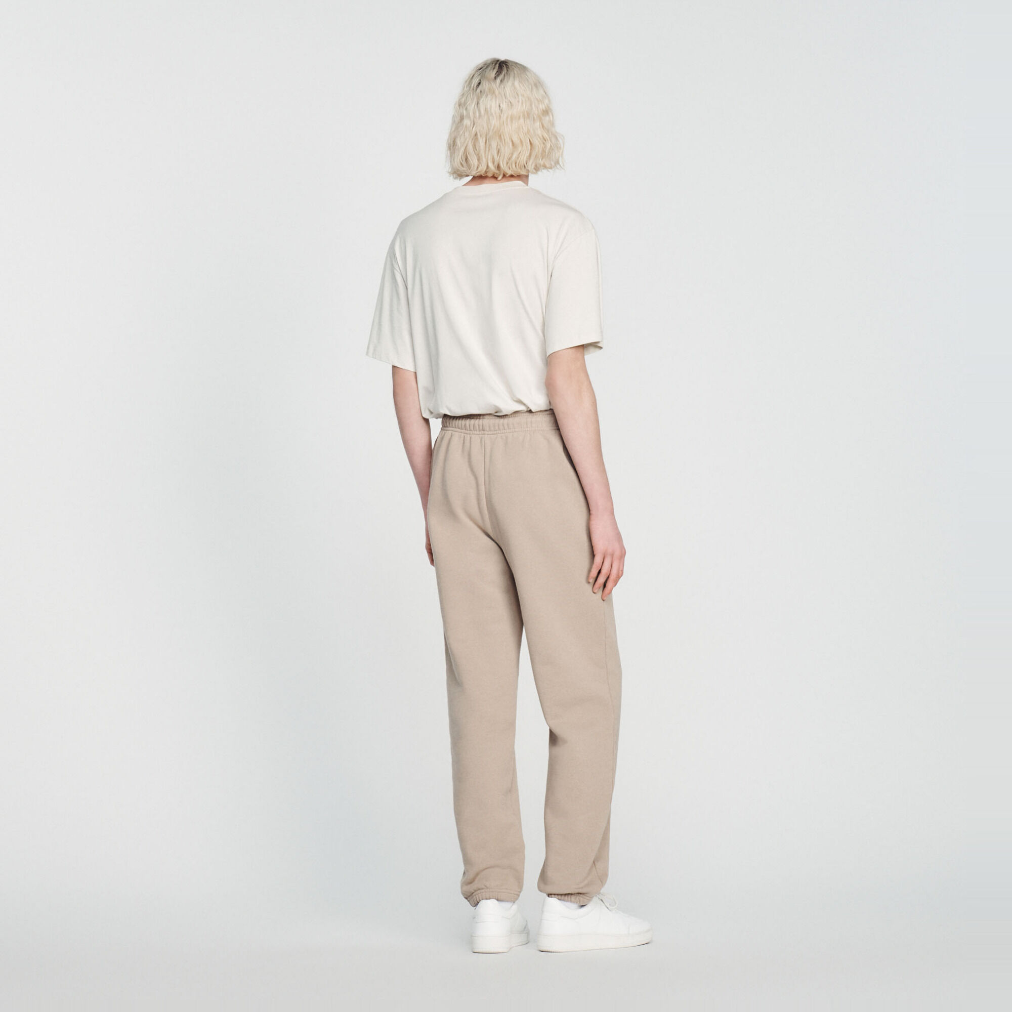 Pantaloni da jogging felpati ricamati