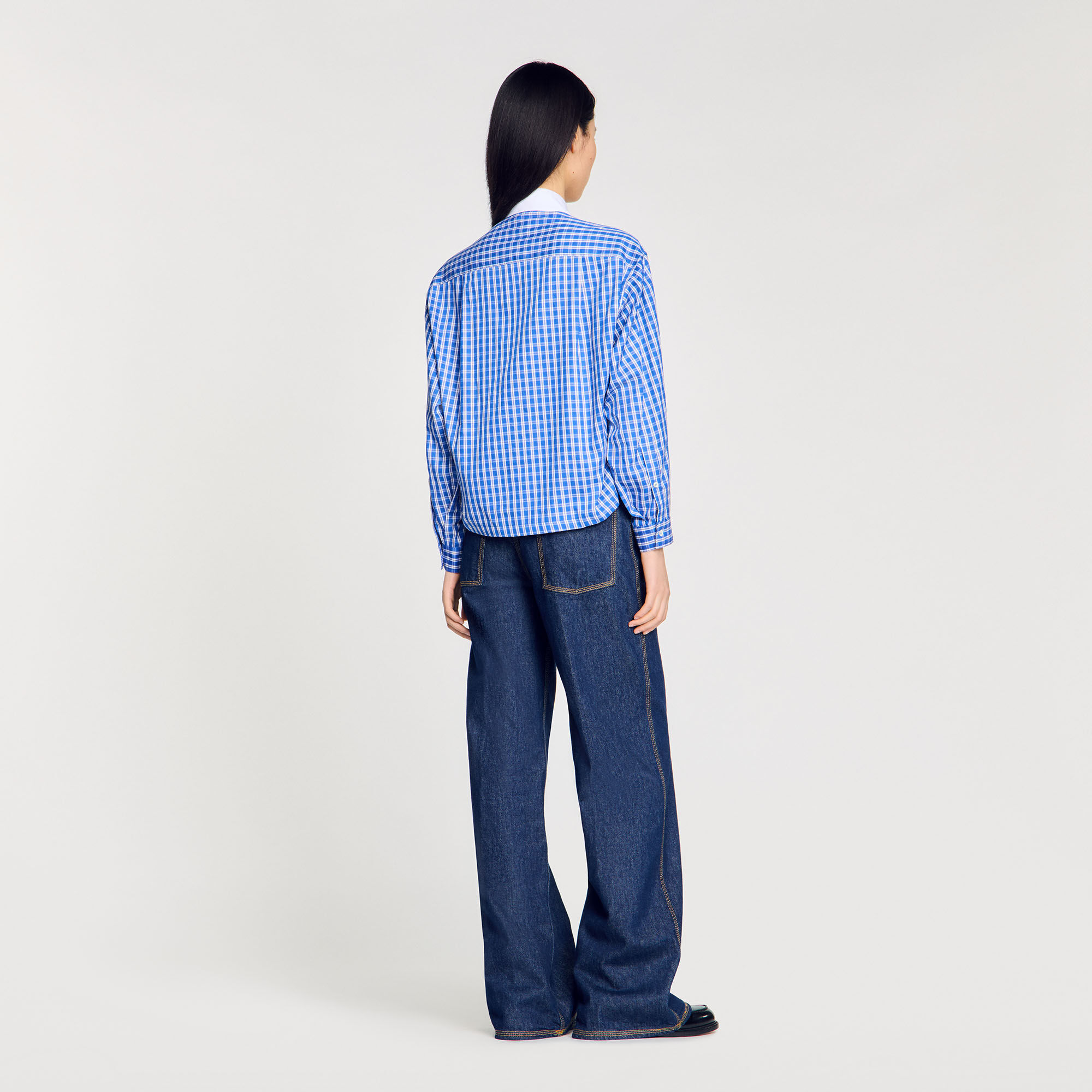 Camicia corta a quadri