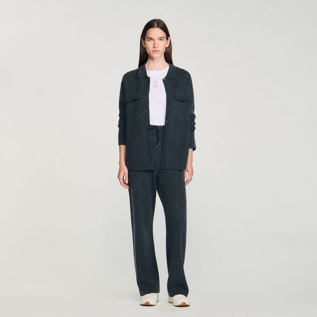 Cardigan lungo glitterato