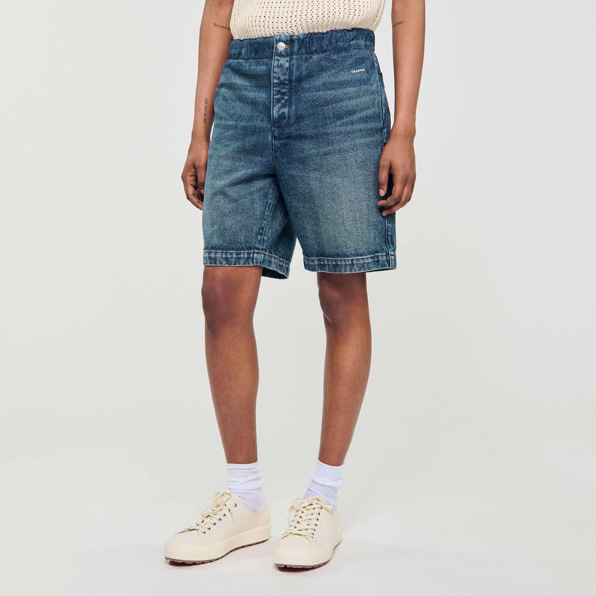 Shorts in denim elasticizzato