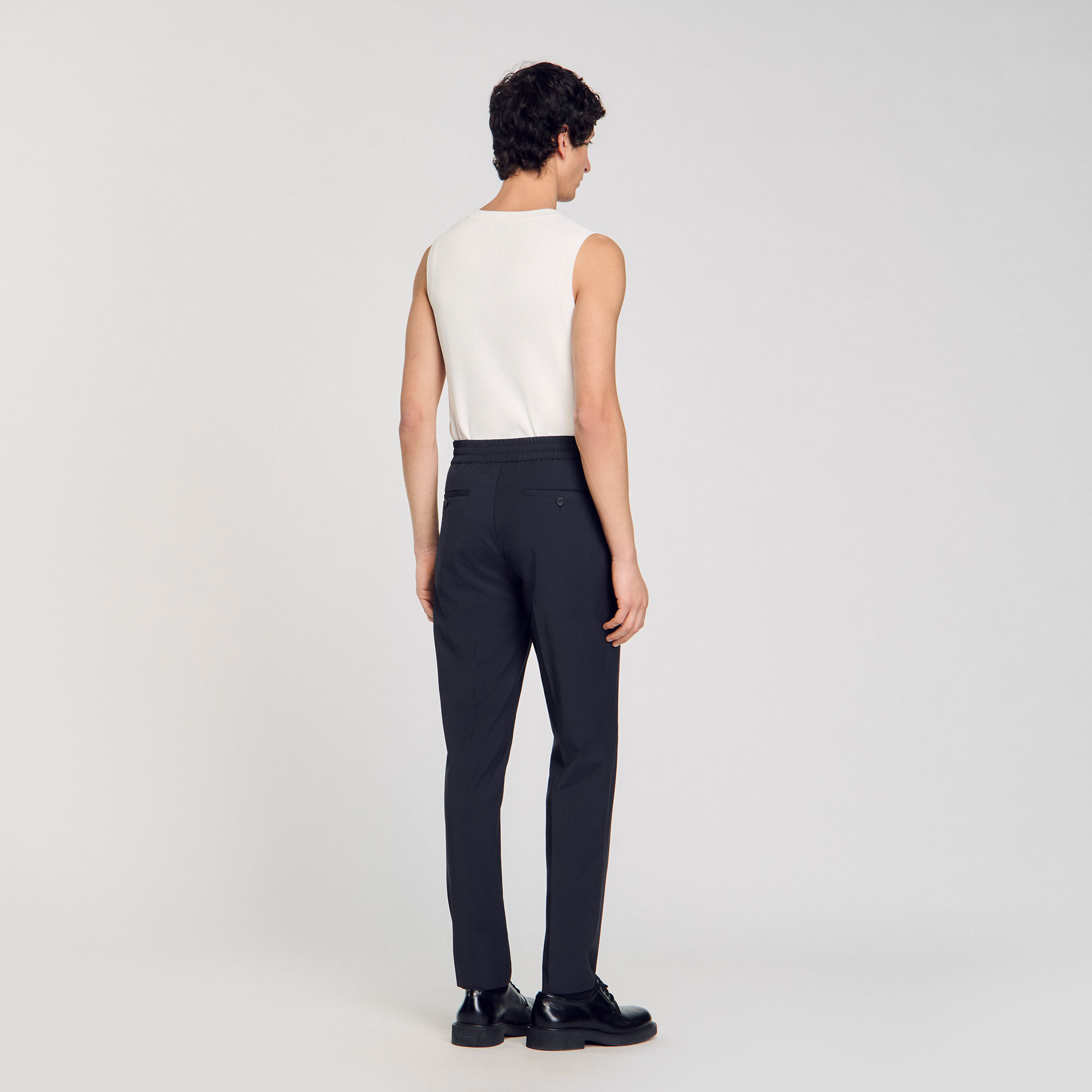Pantaloni dritti elasticizzati