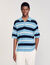 Polo a righe in maglia