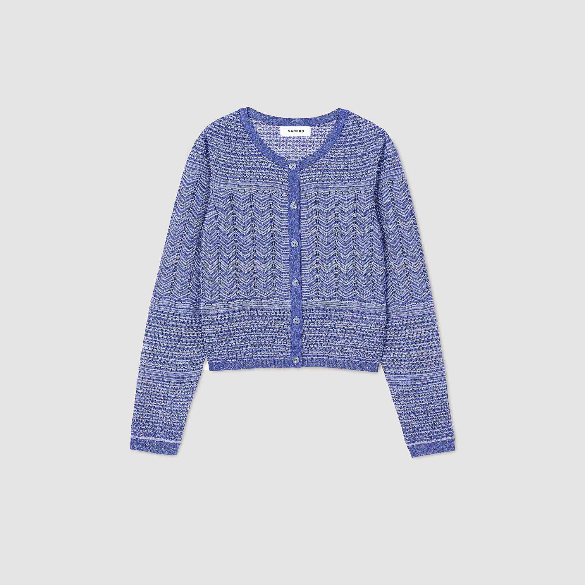 Cardigan in maglia brillante