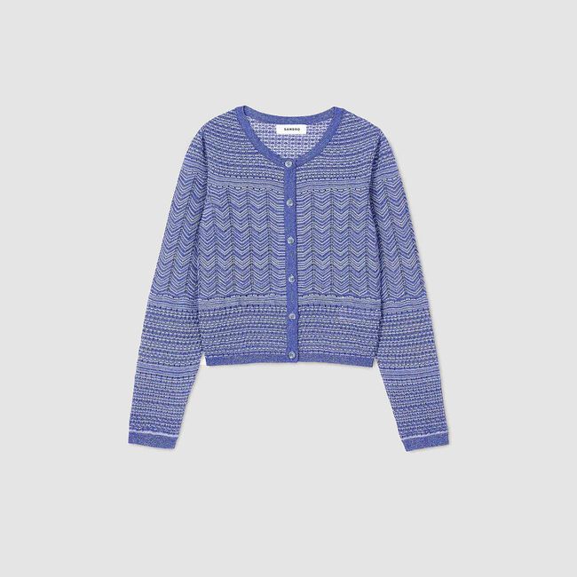 Cardigan in maglia brillante
