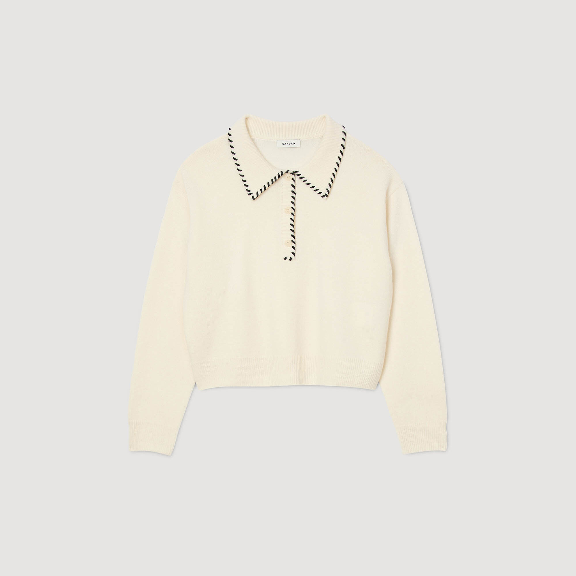 Maglione in maglia colletto a polo