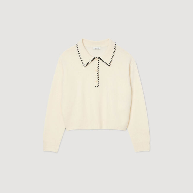 Maglione in maglia colletto a polo