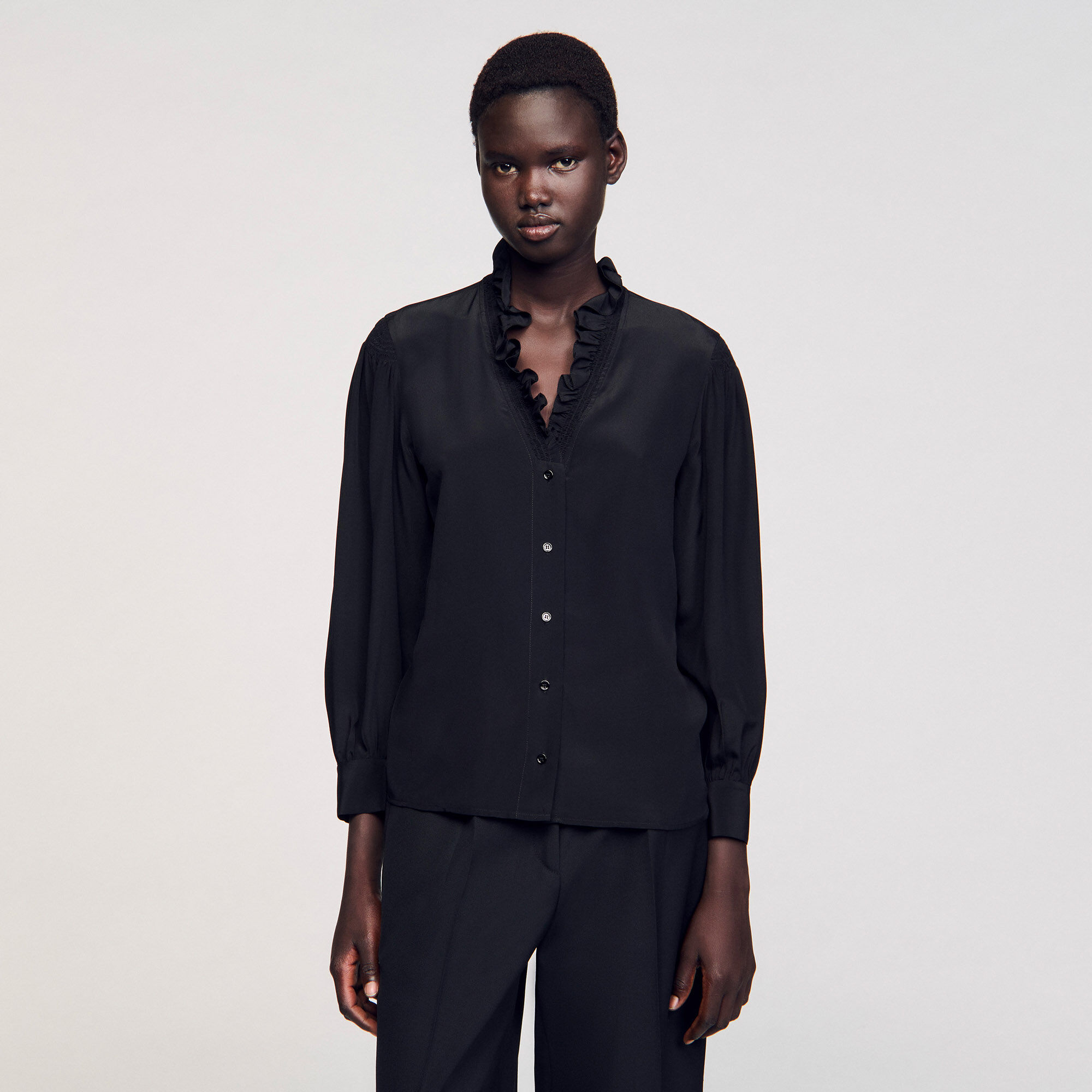 Camicia fluida in seta
