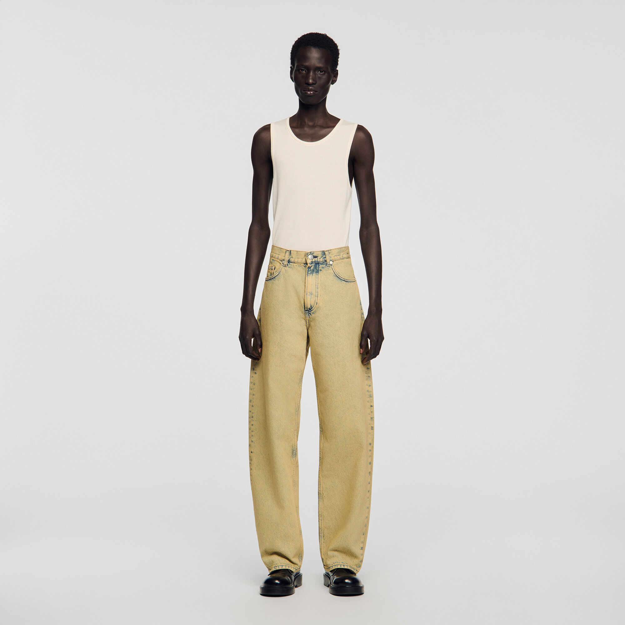 Jeans baggy effetto d&eacute;lav&eacute;