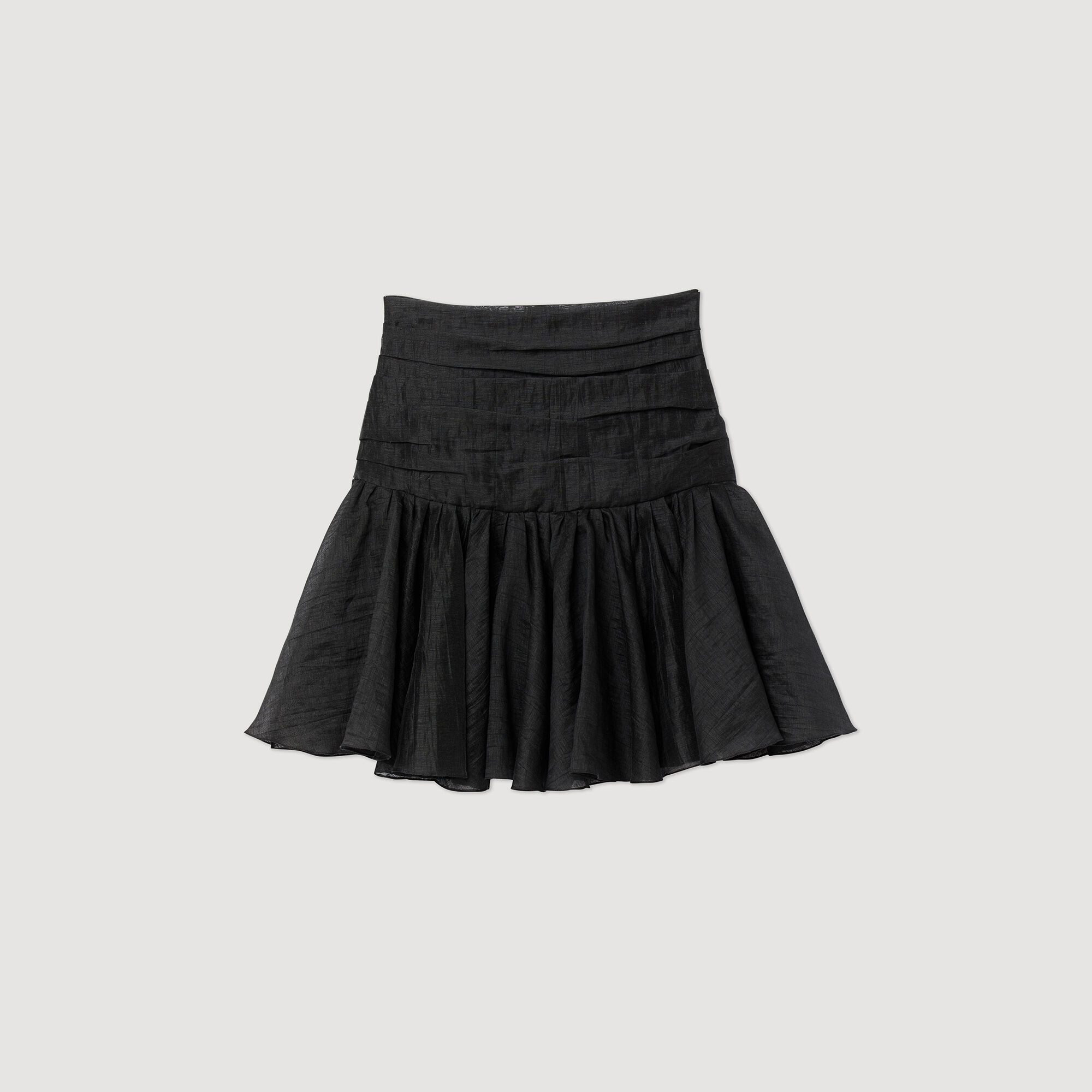 Gonna shop volant nera
