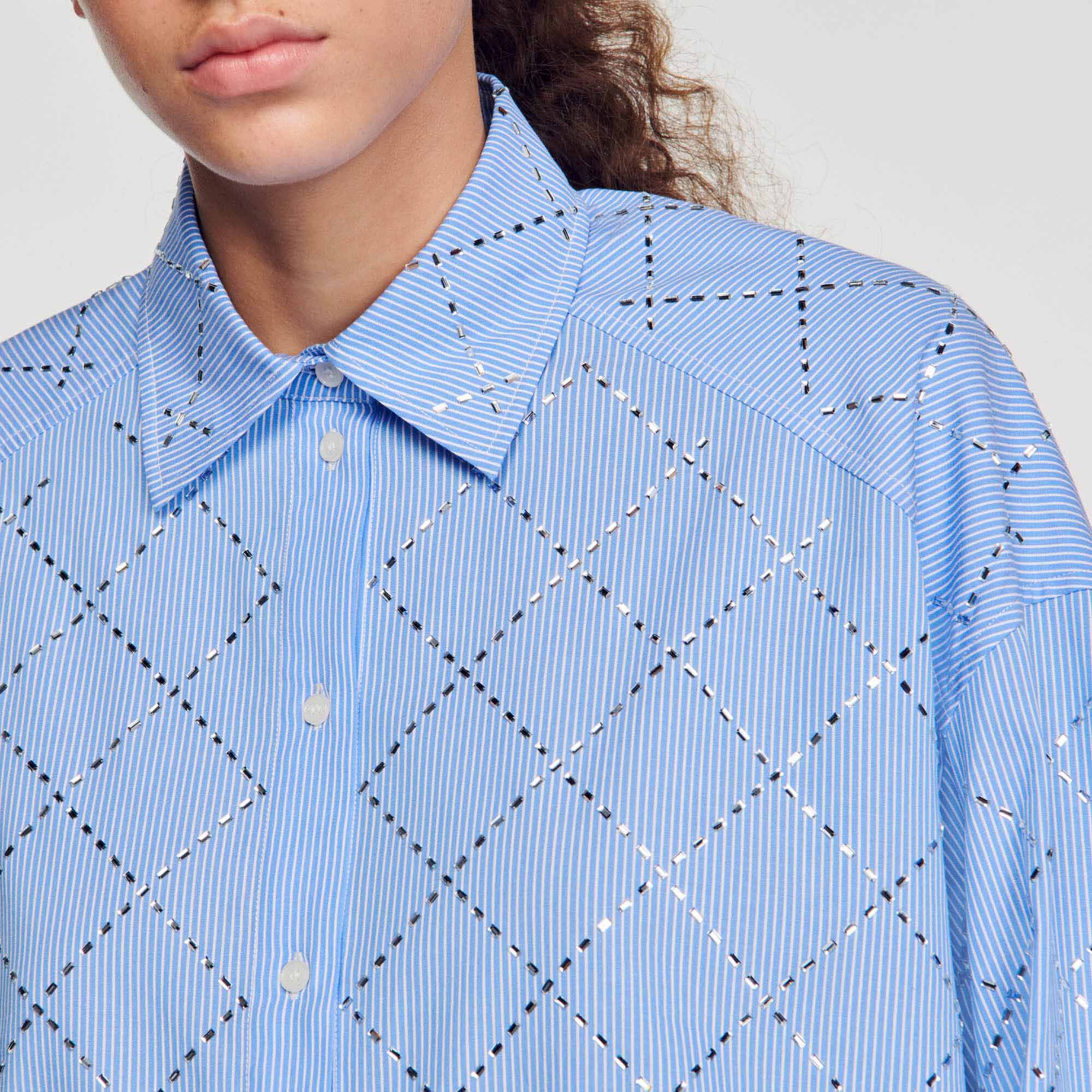 Camicia con strass new arrivals