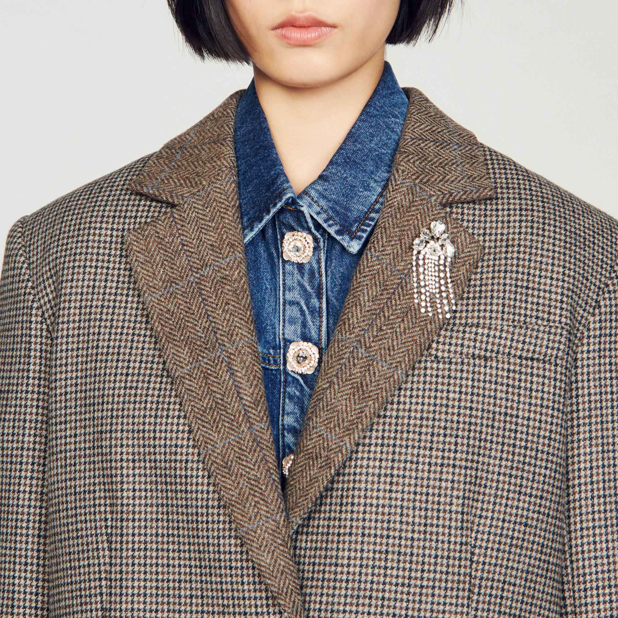 Veste de tailleur pied de poule