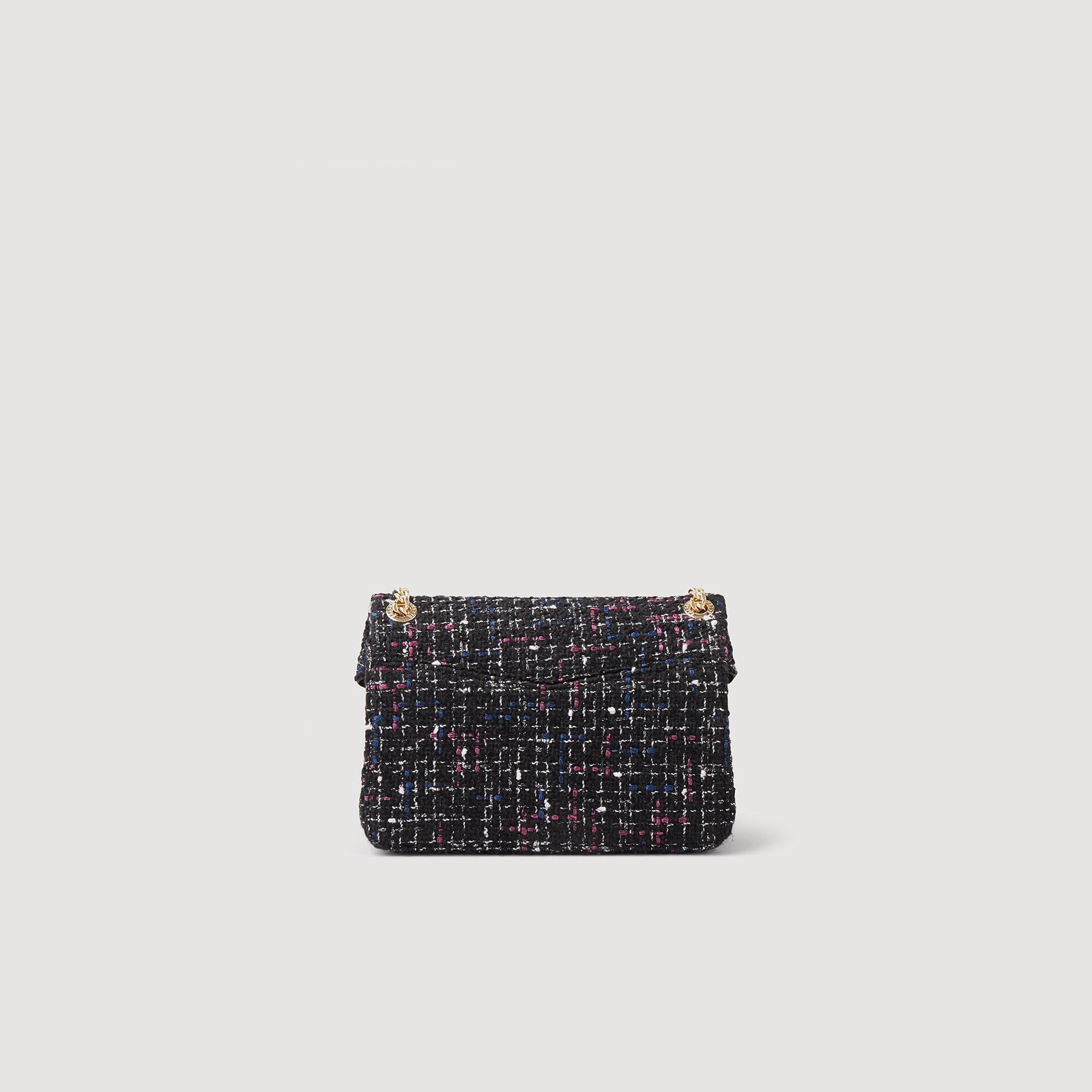 Petit sac YZA en tweed SFASA01124 Noir bleu Tous les Sacs