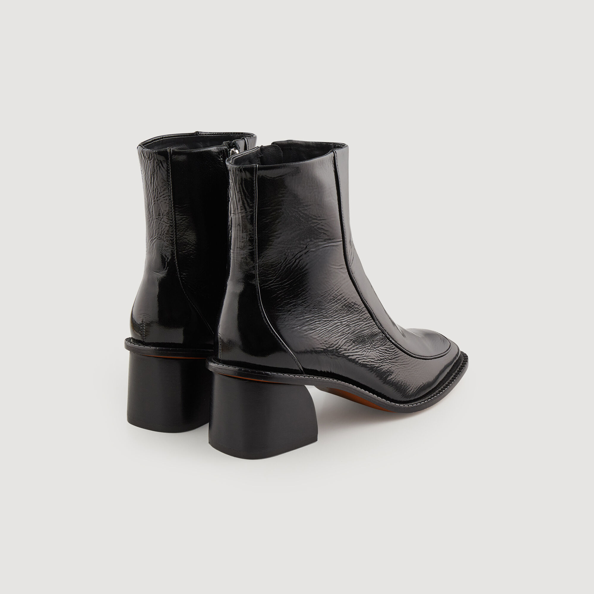 Bottines cuir vernis femme outlet