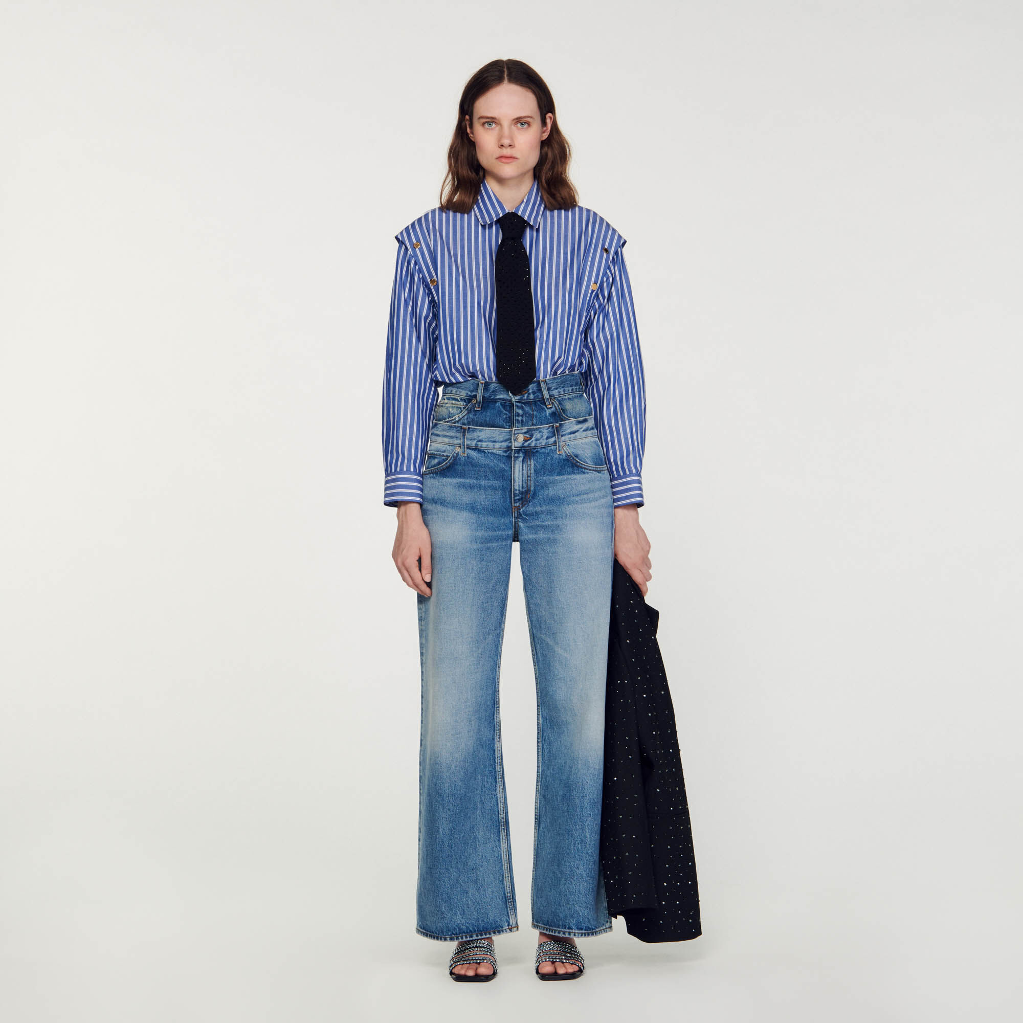Camicia a on sale righe blu donna