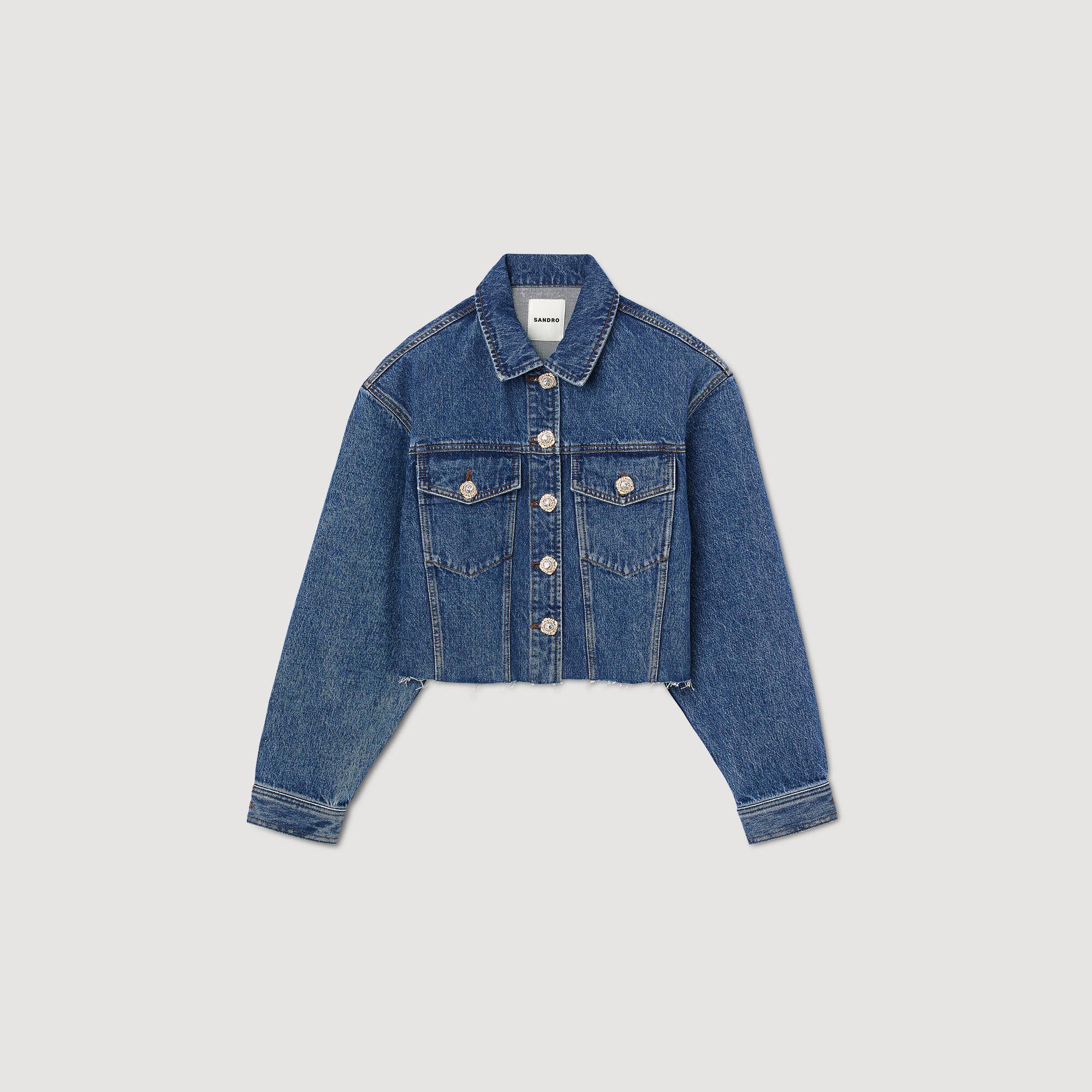 Giacca corta in jeans SFPBL00851 Giacche Giubbotti Sandro Paris