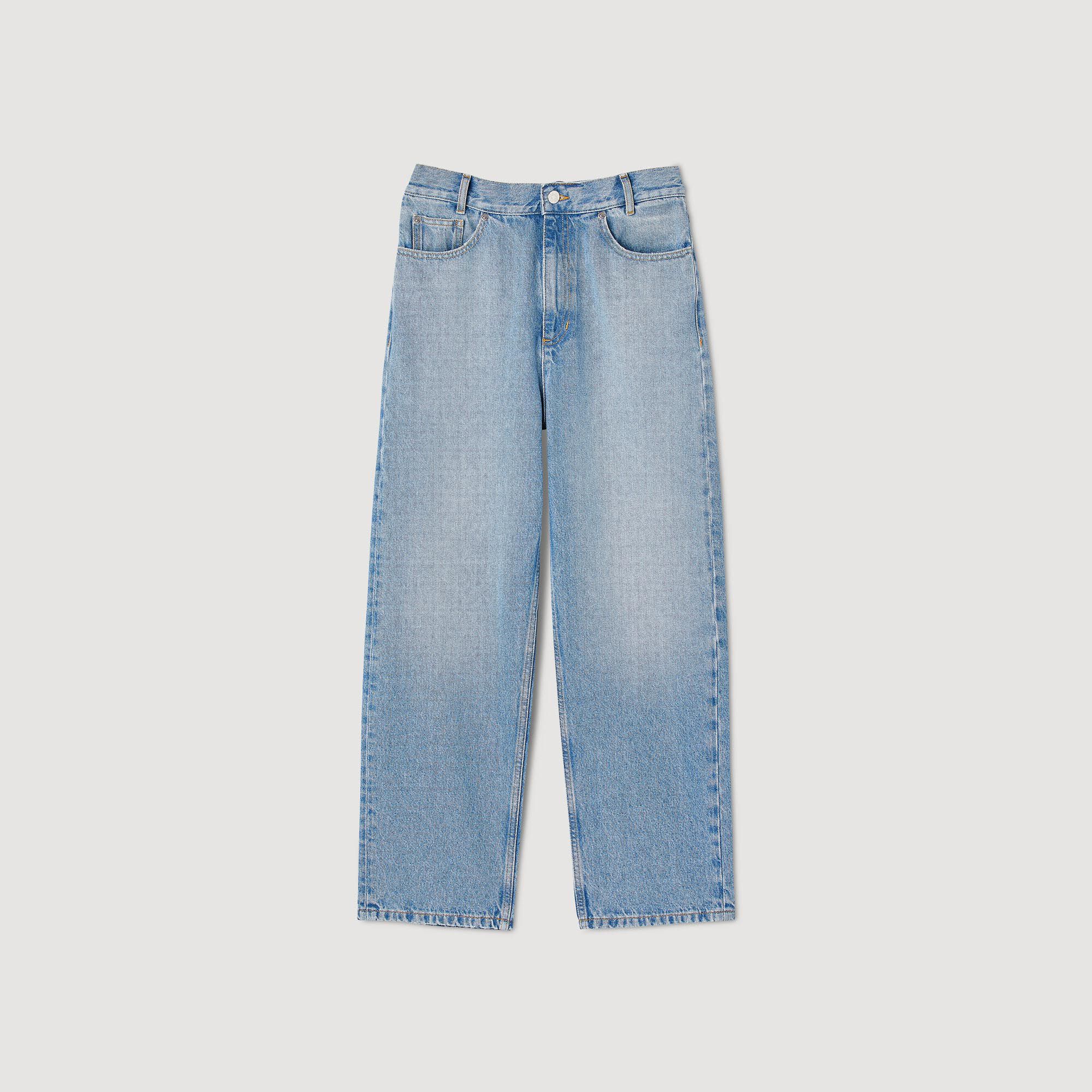 Jean droit taille basse femme clearance