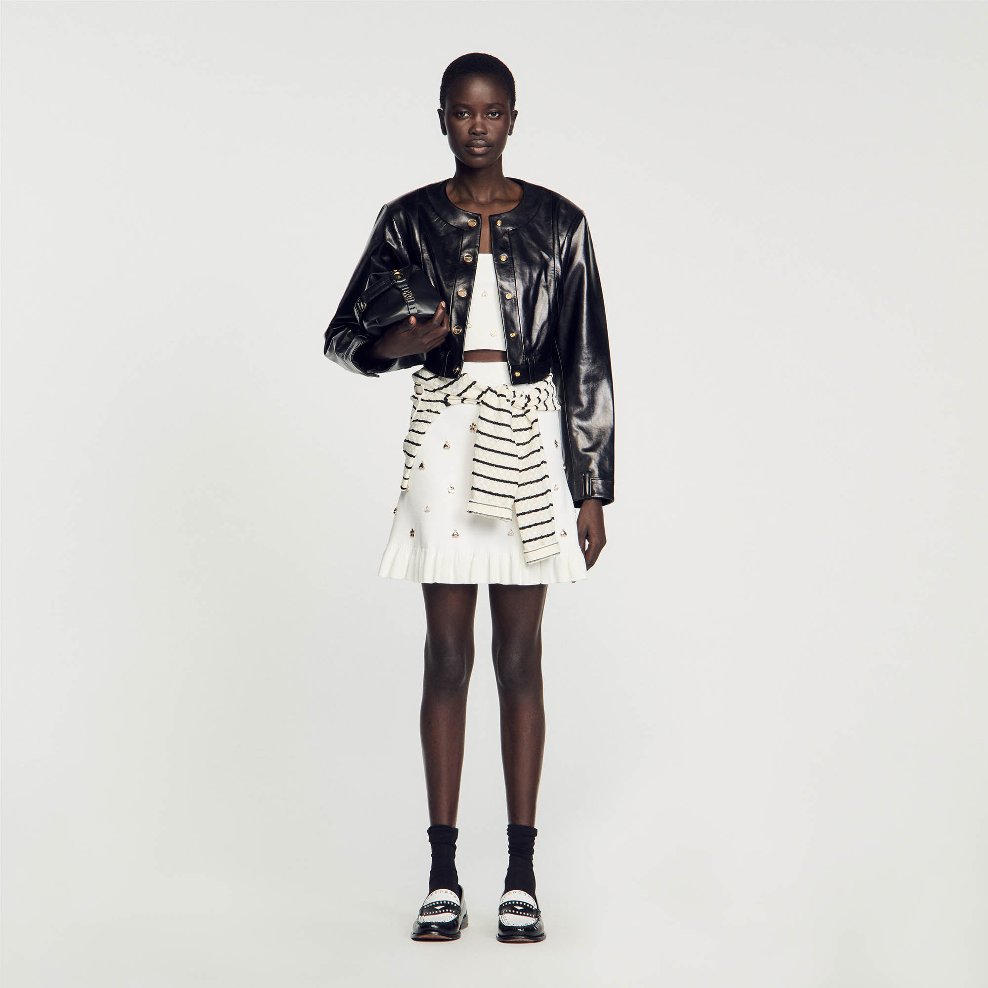 Veste on sale sandro cuir