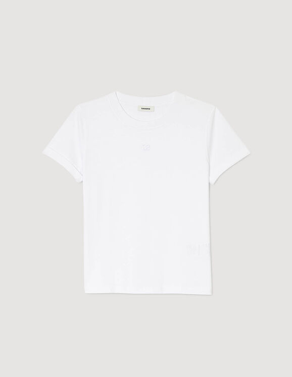 T-shirt con doppia S Bianco Femme