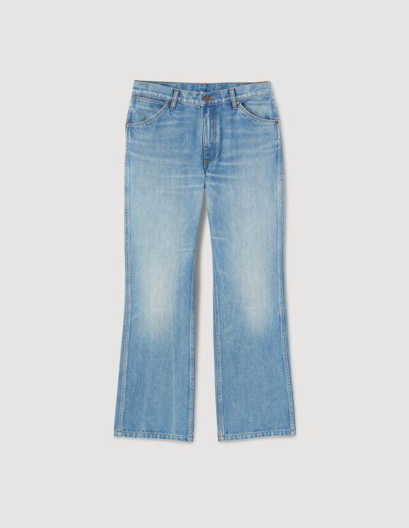 Jeans sbiaditi SANDROxWRANGLER Blue Vintage - Denim Homme