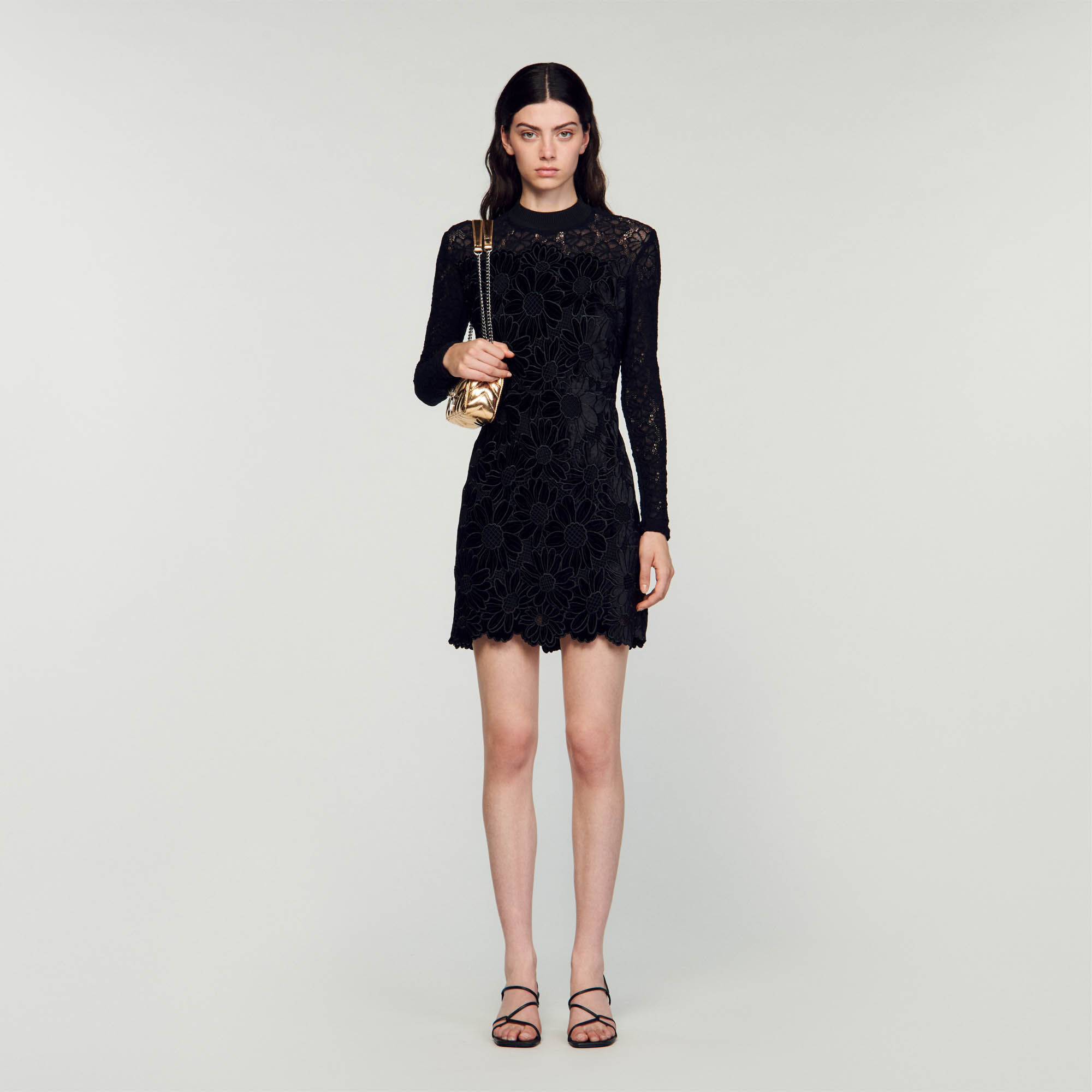 Abito in pizzo clearance macrame sandro ferrone