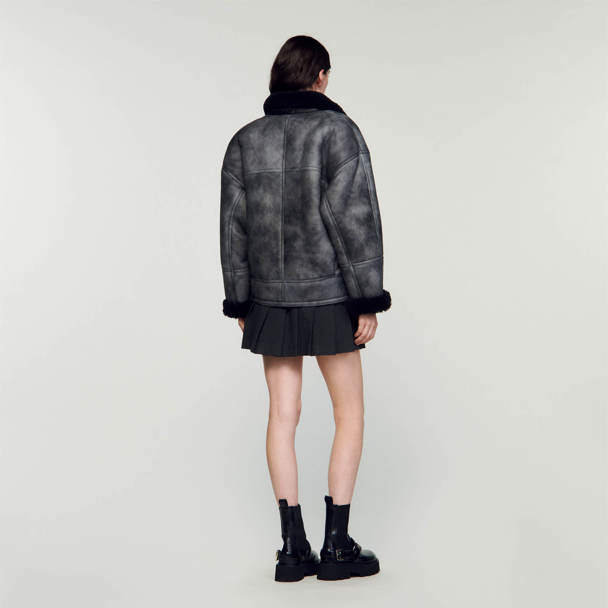 Manteau peau lain e