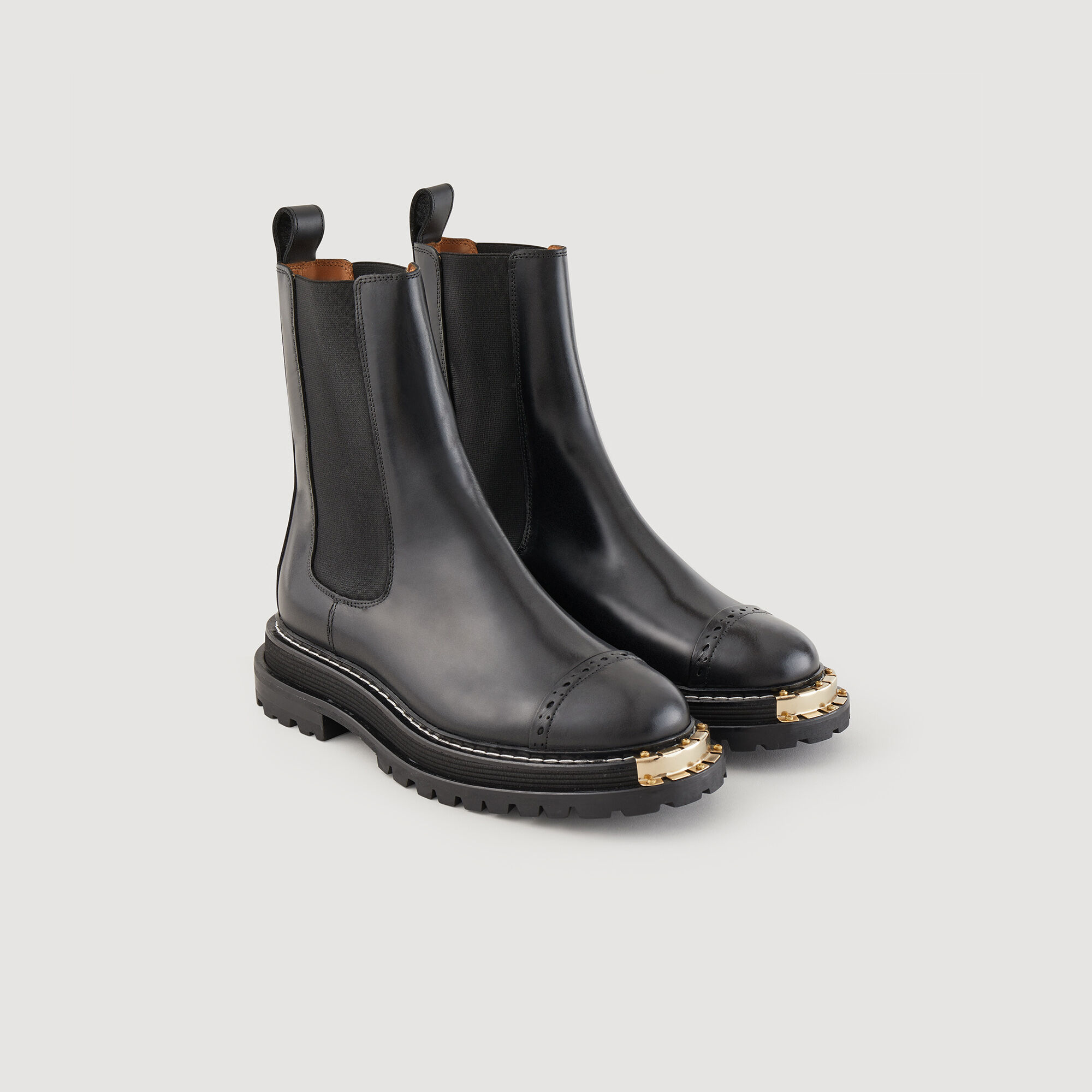 Bottines semelle crant e SFACH00498 Noir Toutes les Chaussures