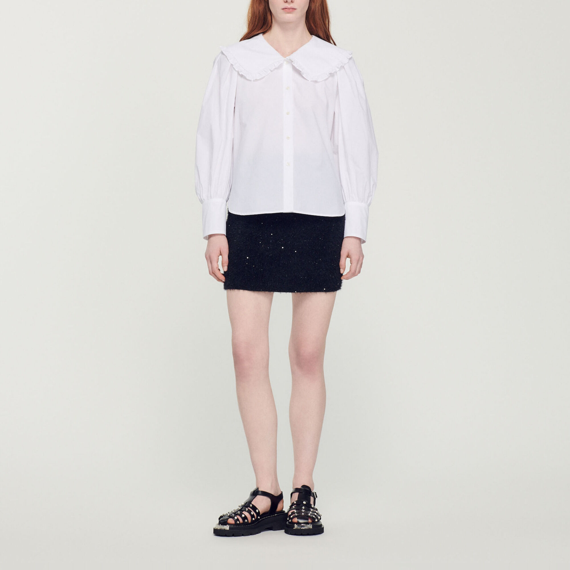 Camicia in popeline colletto Peter Pan SFPCM00824 Bianco Tutta