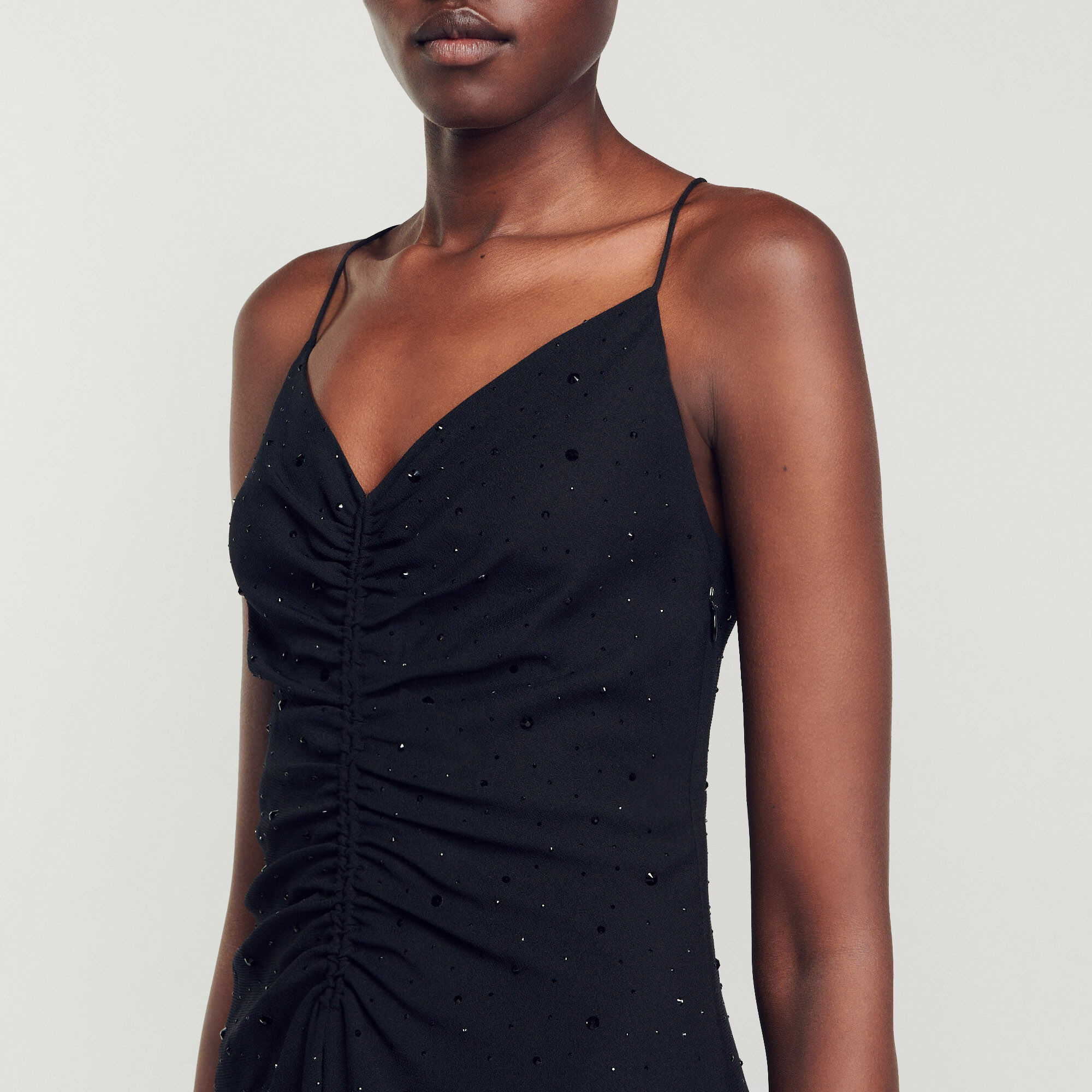 Vestito nero cheap con strass