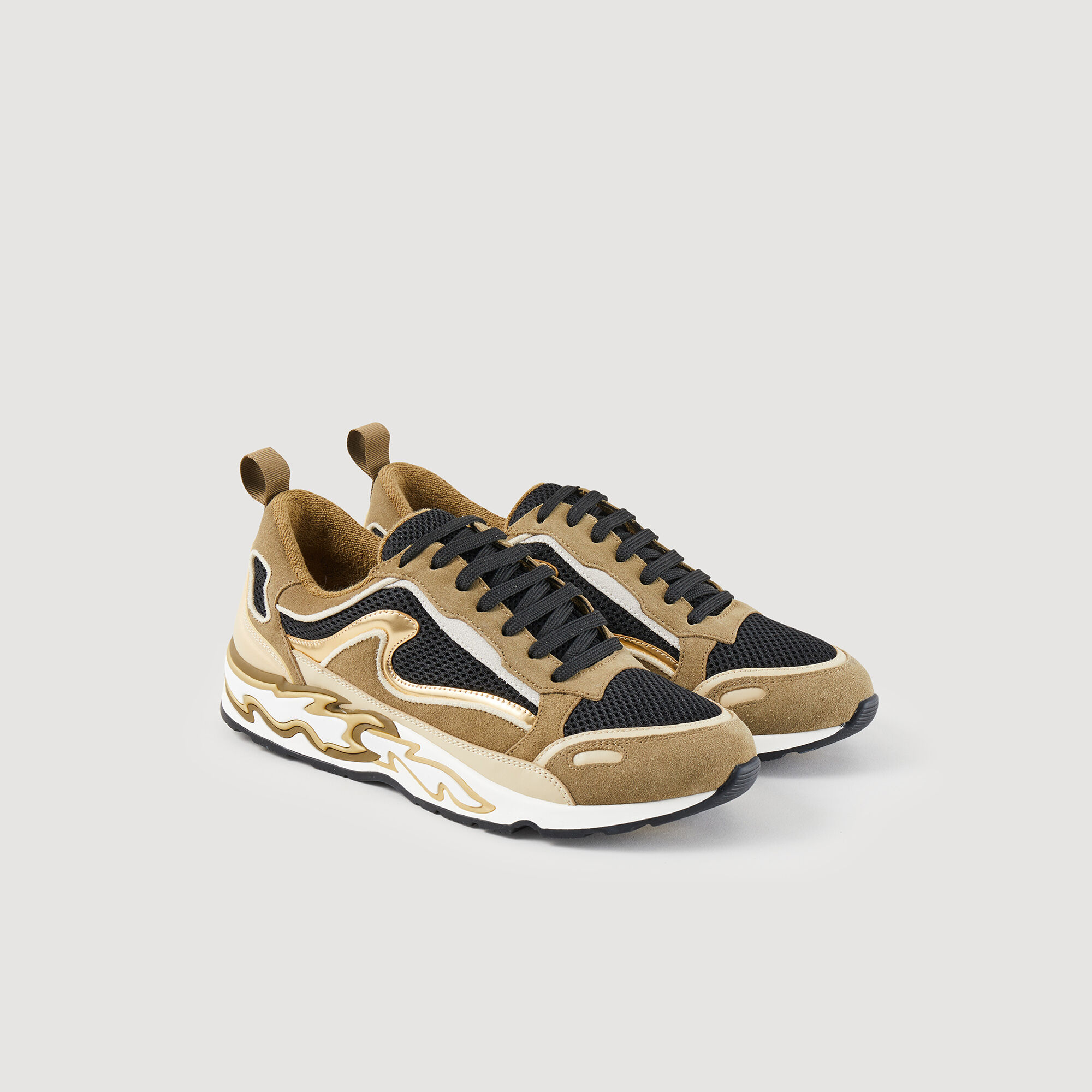 Basket Flame SFACH00617 Kaki Toutes les Chaussures Sandro Paris