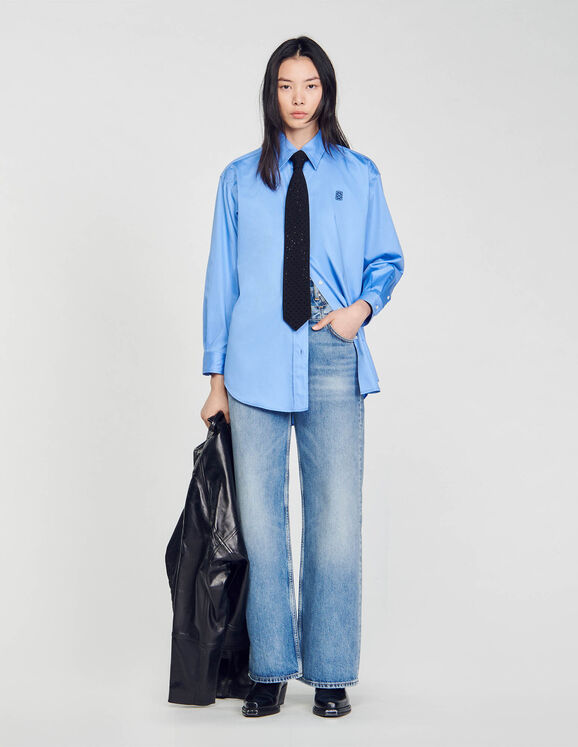 Camicia oversize Blu Femme