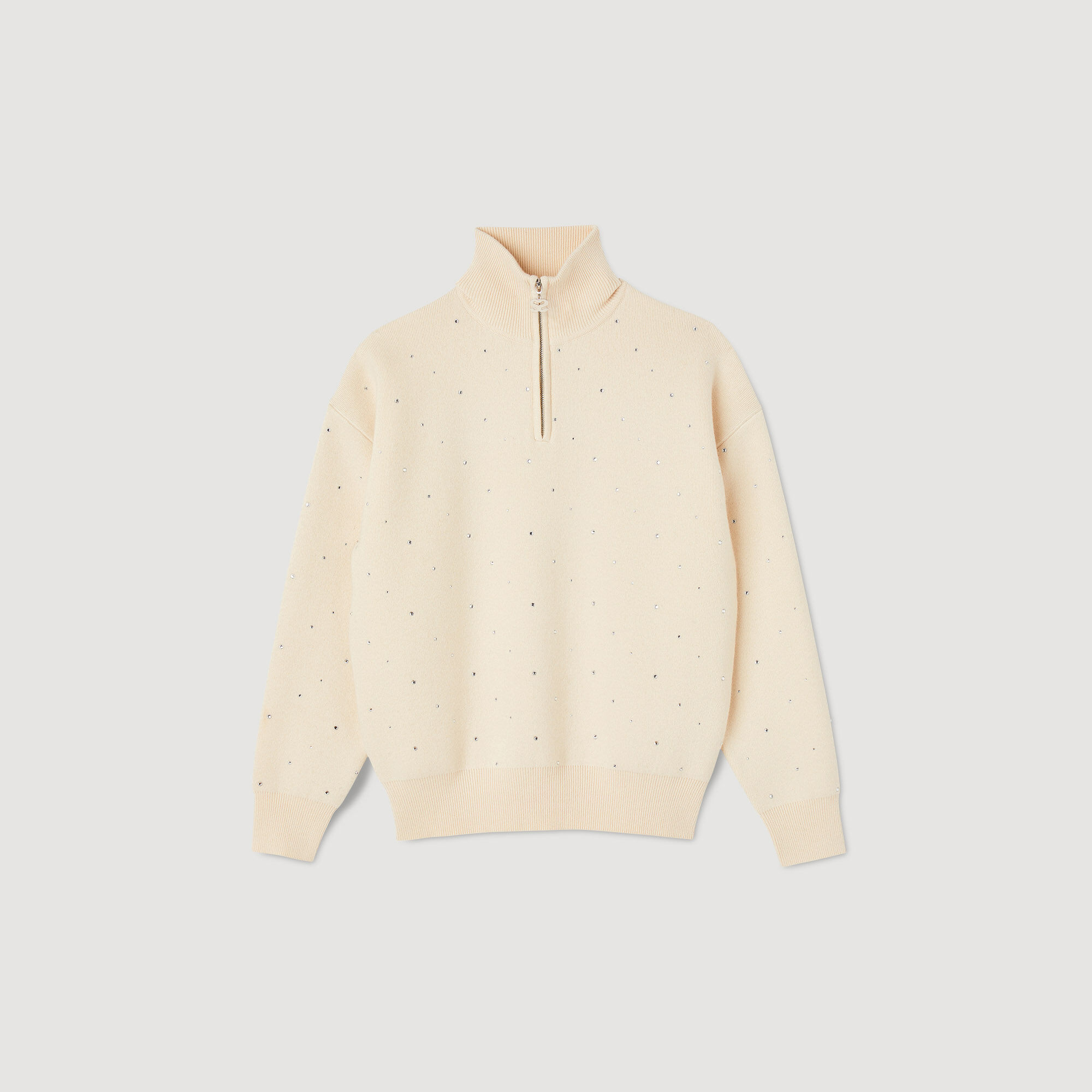 Maglione zip online collo alto
