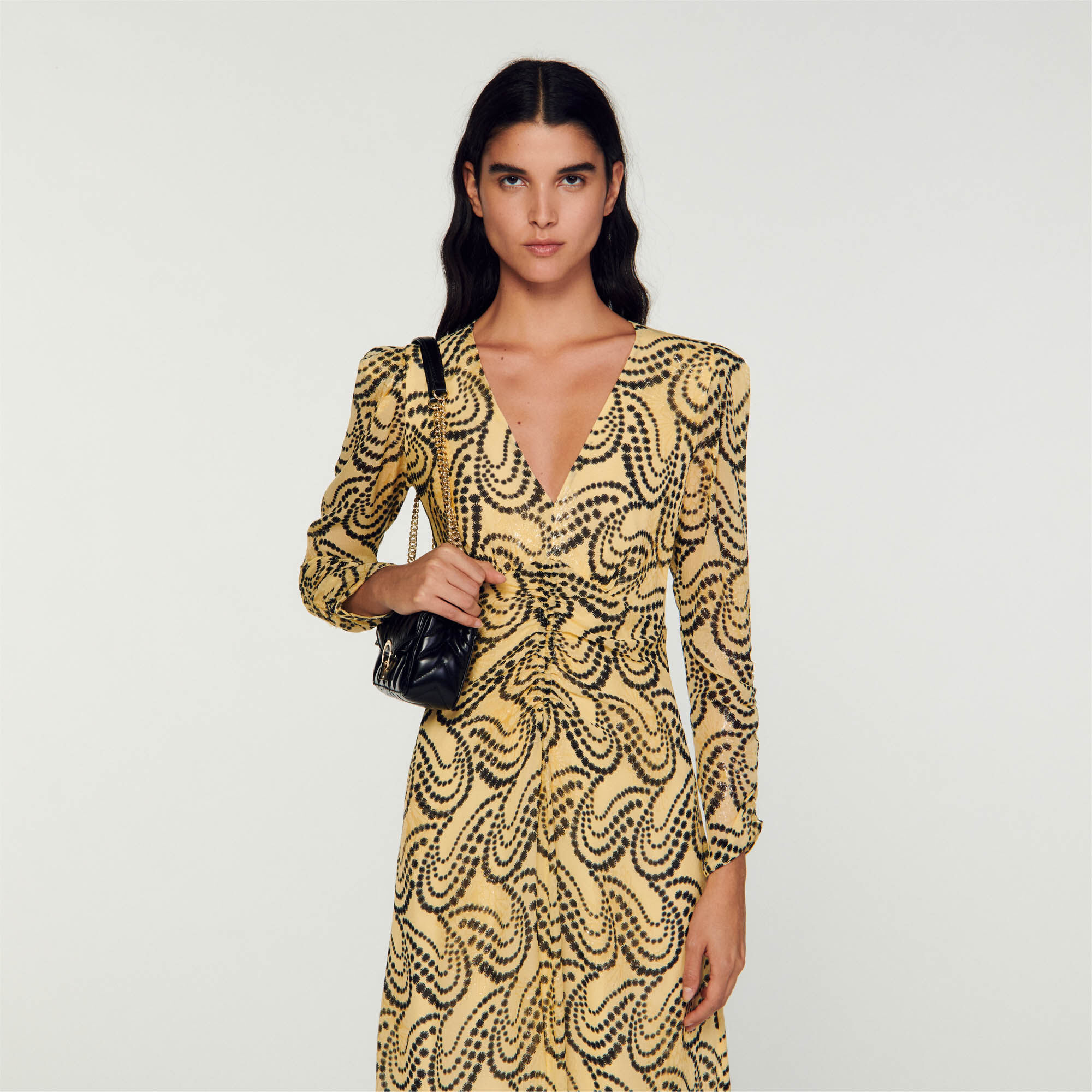 Robe sandro jaune sales