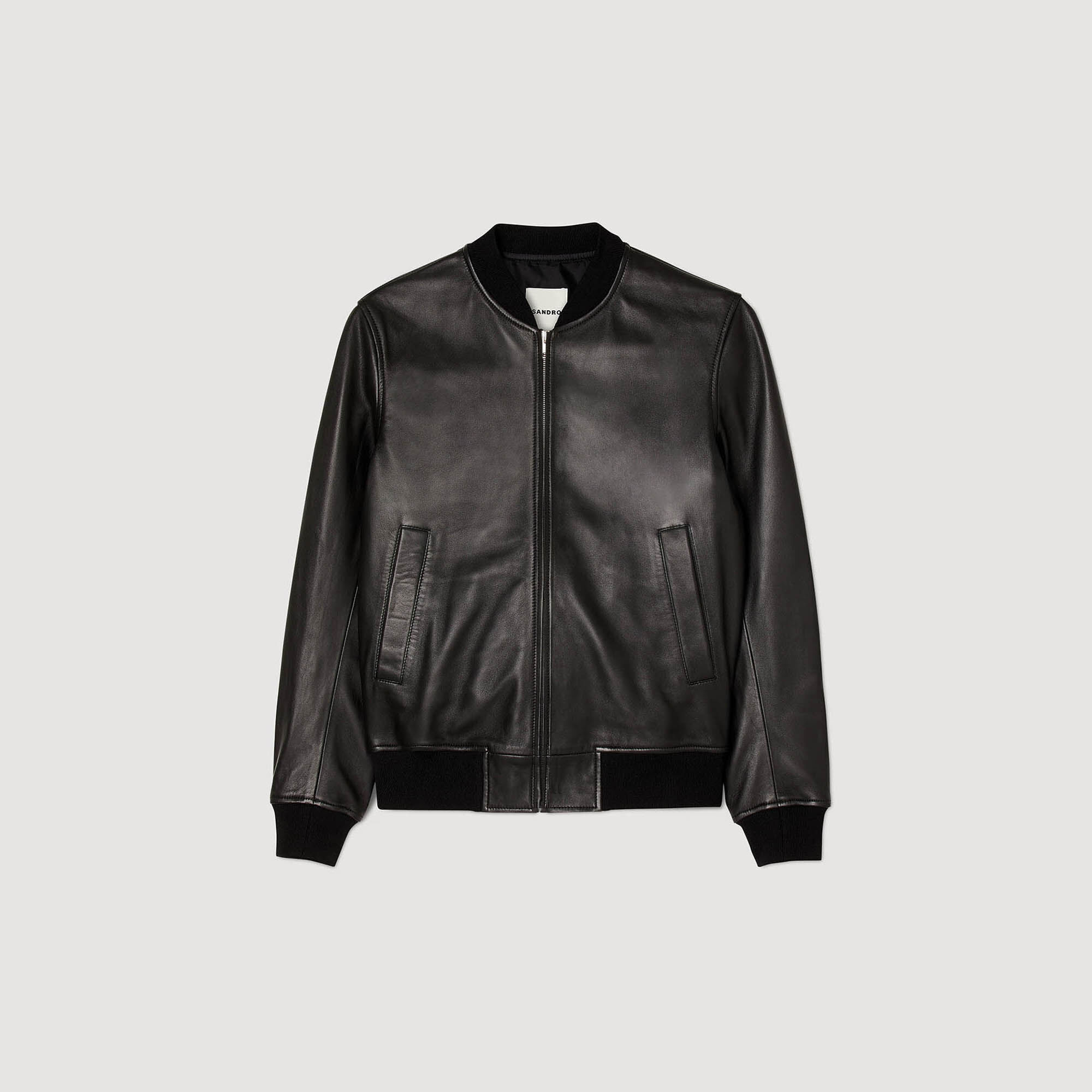 Veste en on sale cuir sandro femme