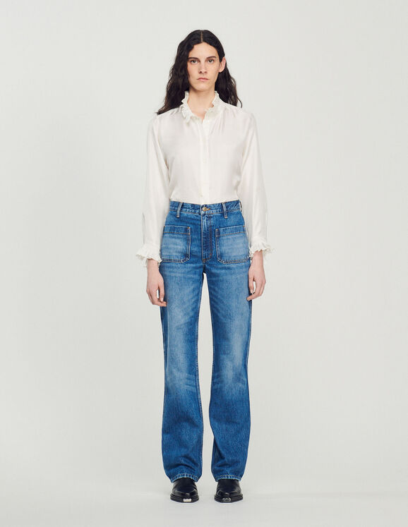 Jeans svasati délavé Blue jeans Femme