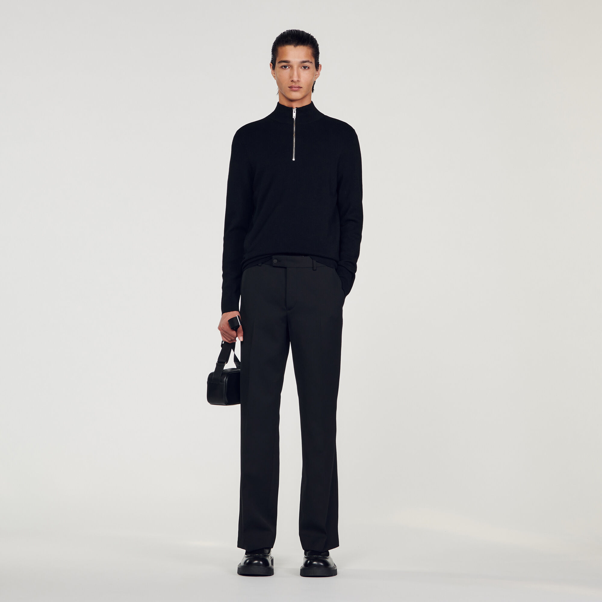 Maglione zip collo alto online