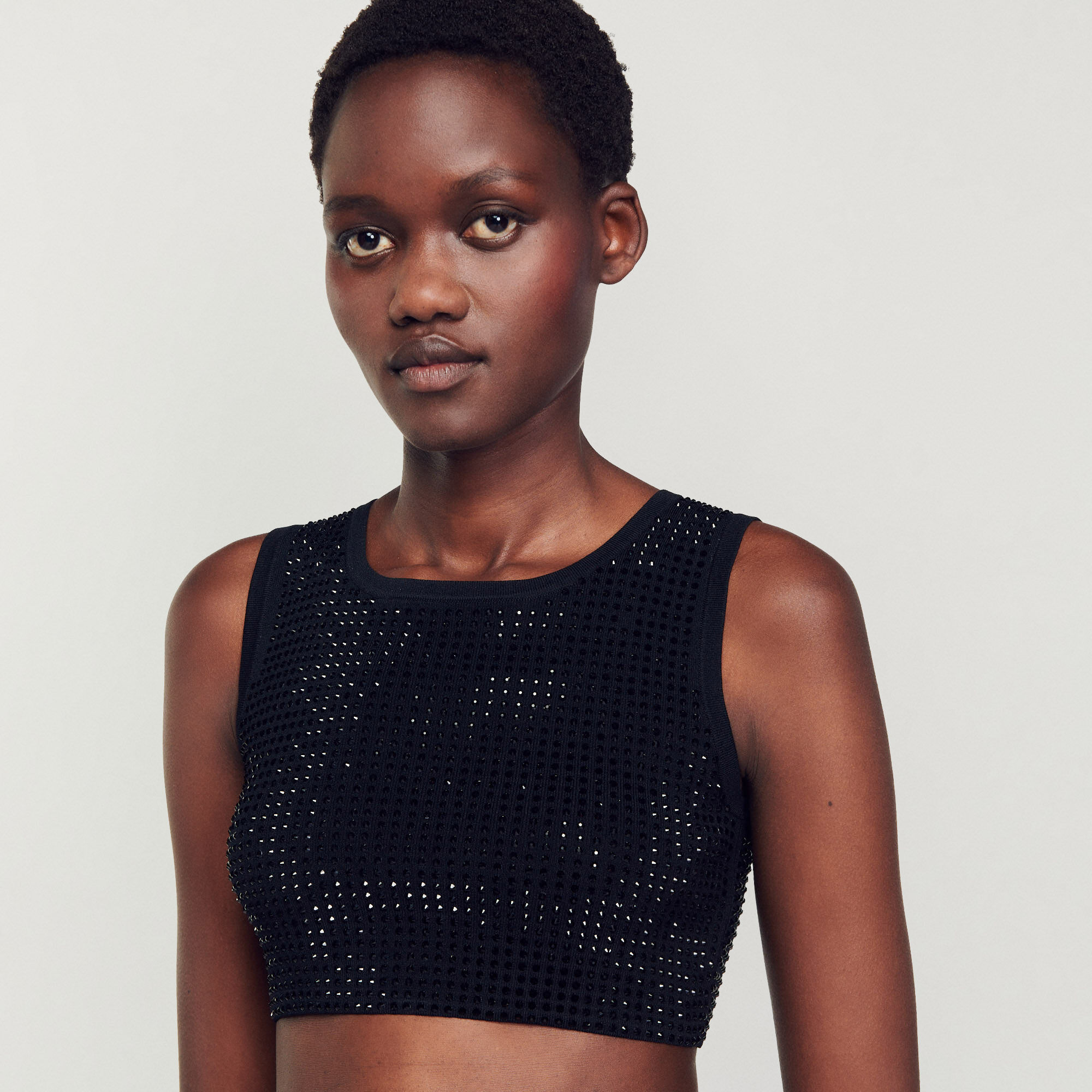Top corto nero store