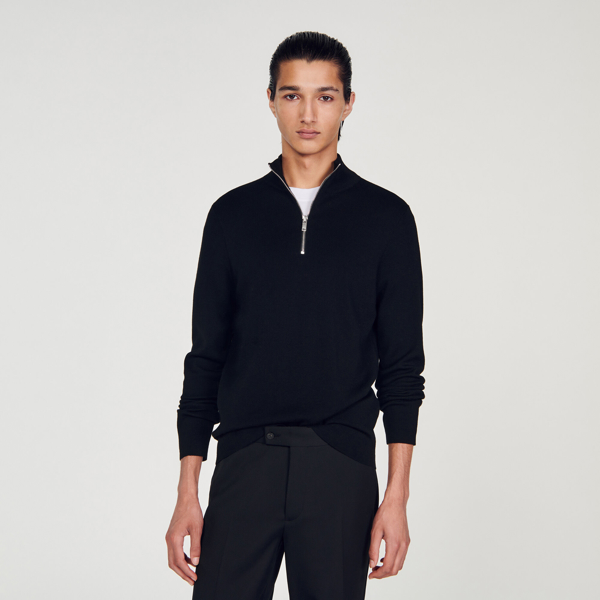 Maglioni uomo collo sale alto con zip
