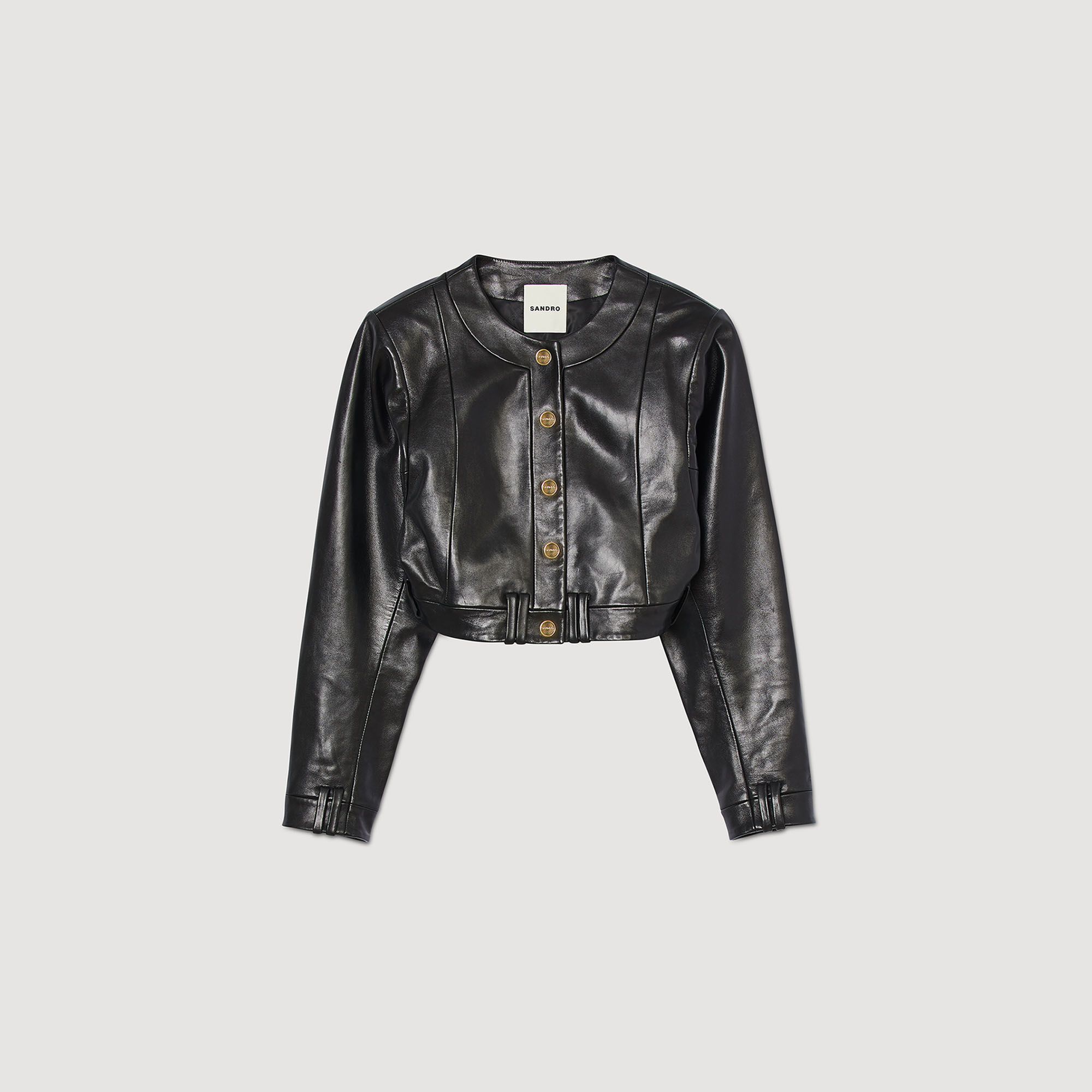 Veste en cuir sandro femme shop